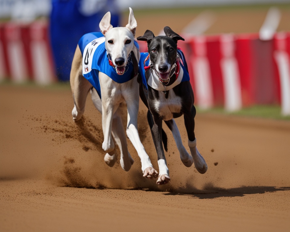 Pixbet greyhounds - two dogs run